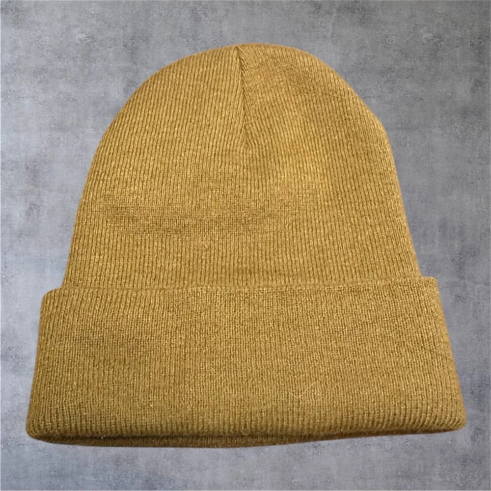 Carhartt Beanie Watch Hat Unisex OSFA Brown‎ Ribbed Knit Logo 101070 USA